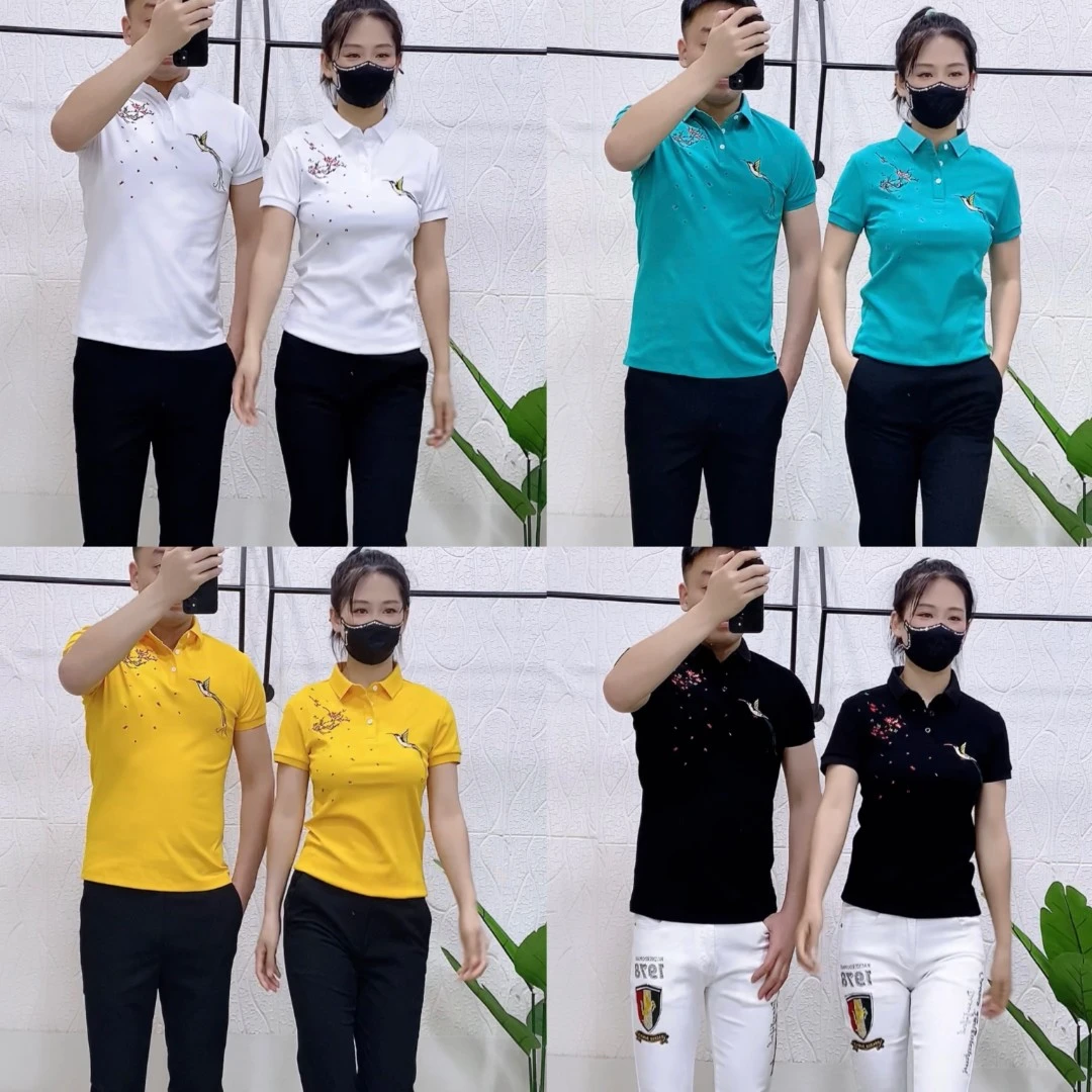 8163夏季男装潮流刺绣修身短袖POIO衫（后背净版）