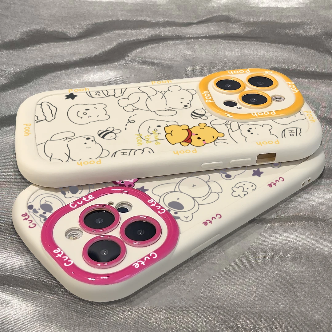 线条维尼PF适用苹果15ProMax手机壳iPhone14/13/12/11泡芙壳xs/xr