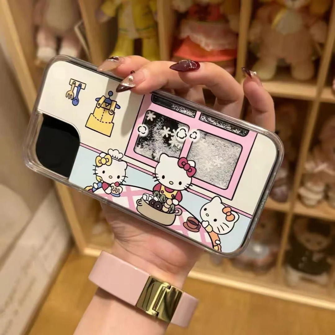 吃火锅kt适用苹果15趣味手机壳iphone13/14promax防摔11/12流沙壳