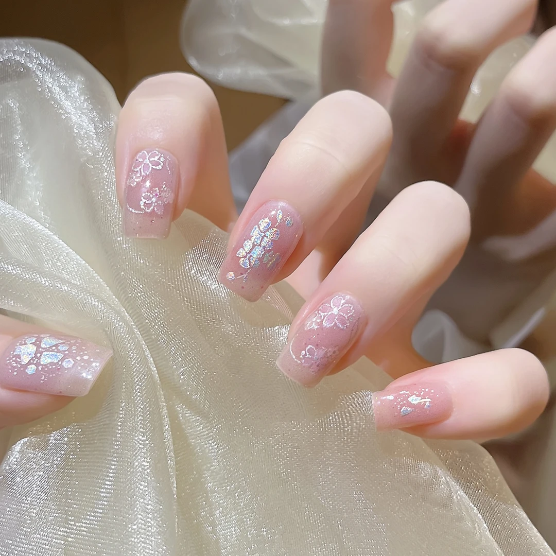 【ES775】半固化凝胶uv半烤美甲贴指甲贴照灯变硬穿戴甲穿戴式