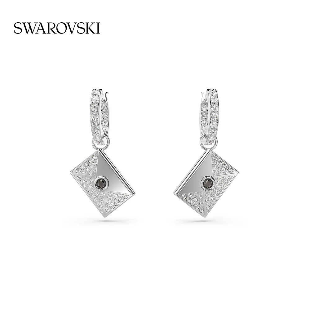 Swarovski/施华洛世奇 合金仿水晶耳饰 爱意礼物情书耳环时尚轻奢