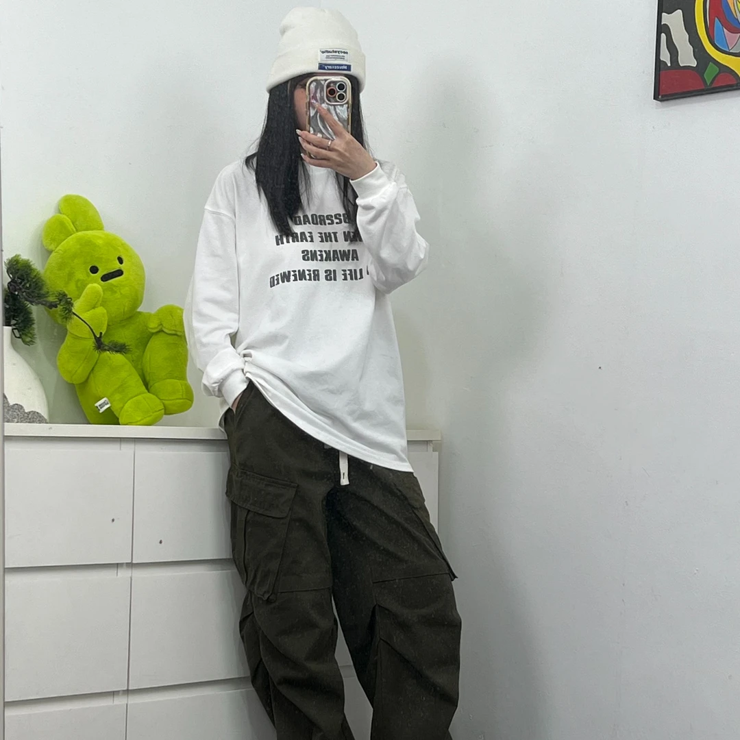 FINALSENSE圆领卫衣宽松百搭休闲上衣潮牌时尚舒适长袖体恤情侣款