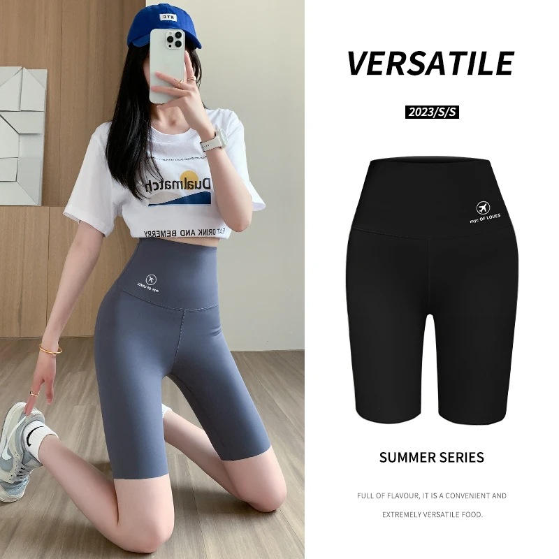 【鲨鱼裤工厂】夏季薄款五分鲨鱼裤高腰飞机芭比裤瑜伽速干紧身裤