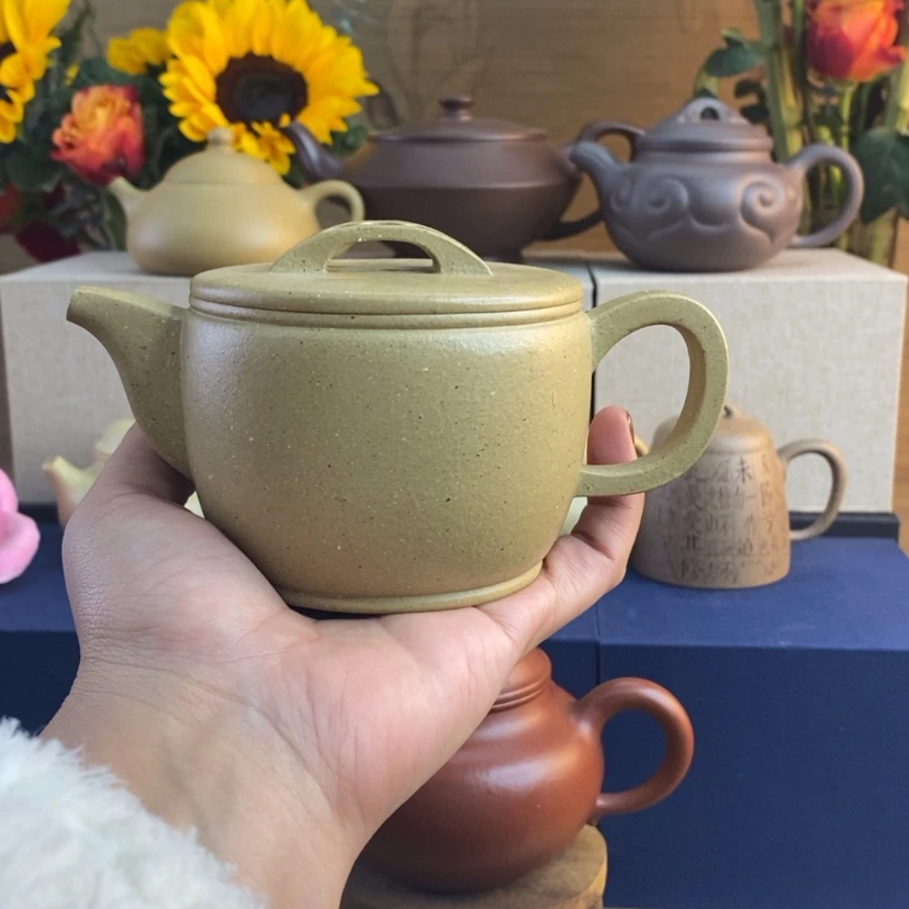 【闪购商品】绿泥茶壶微瑕梨皮绿