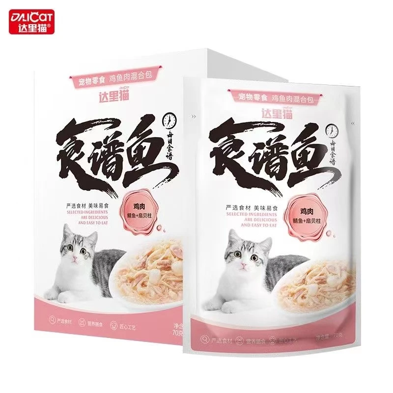 （2025年3月）达理猫食谱鱼系列猫咪餐包70g【直播ing】