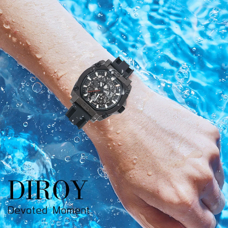 Diroy【官方正品】男士潮流炫酷运动手表多功能帅气高档高中生手表
