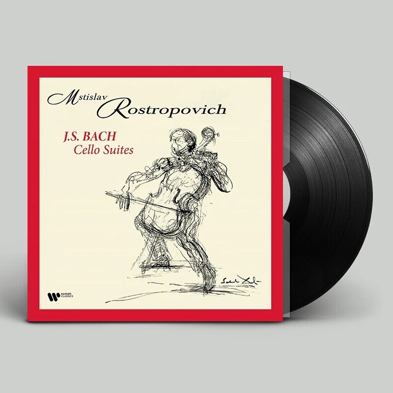 罗斯特罗波维奇 - 巴赫：无伴奏大提琴组曲 4LP黑胶唱片