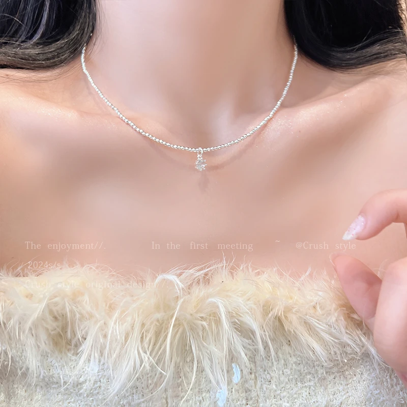 铜合金项链 LDLC波光粼粼满天星锁骨链女闪钻高级感轻奢小众配饰