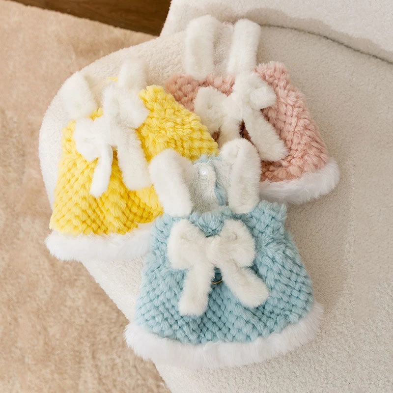 公主风小狗狗衣服裙子绒衣连衣裙宠物泰迪比熊博美小型幼犬秋冬季