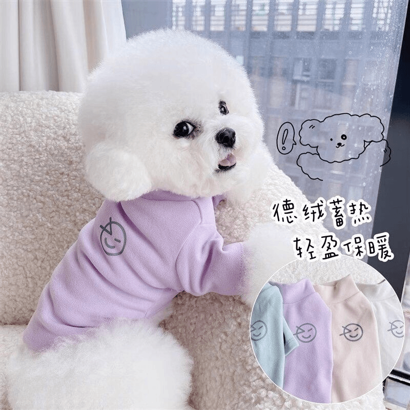 秋冬保暖德绒狗狗打底衫宠物衣服泰迪比熊博美贵宾小型犬猫咪衣服