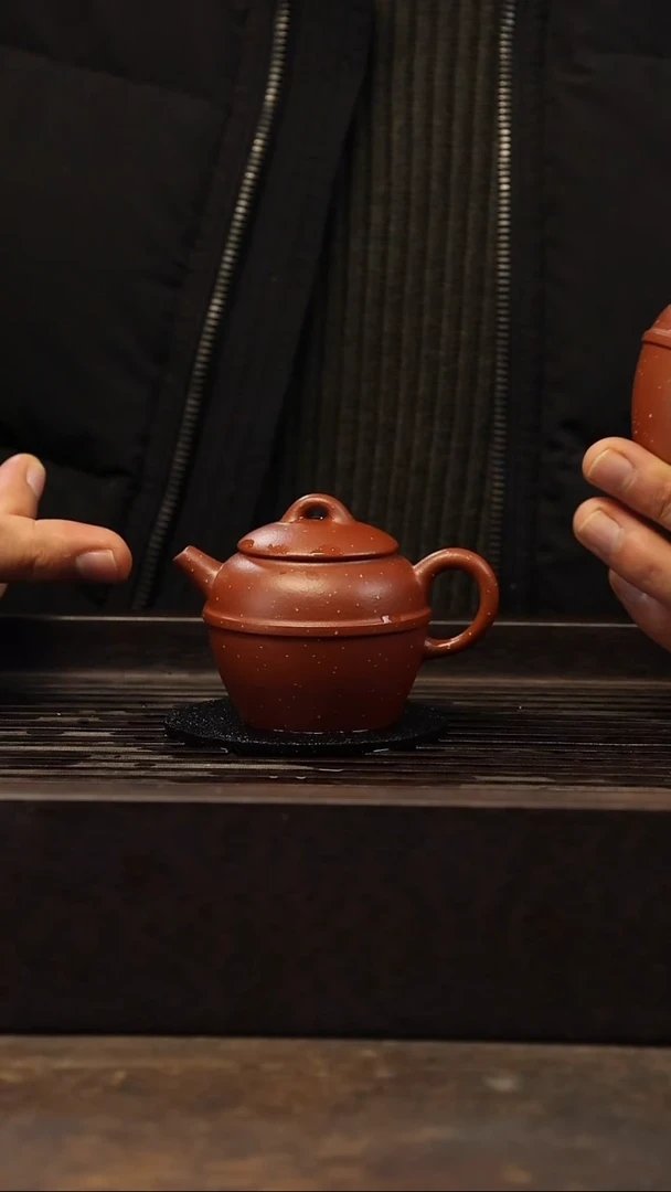 【闪购商品】紫砂茶壶100cc朱泥铺砂 炮嘴复刻 铃铛巨轮珠