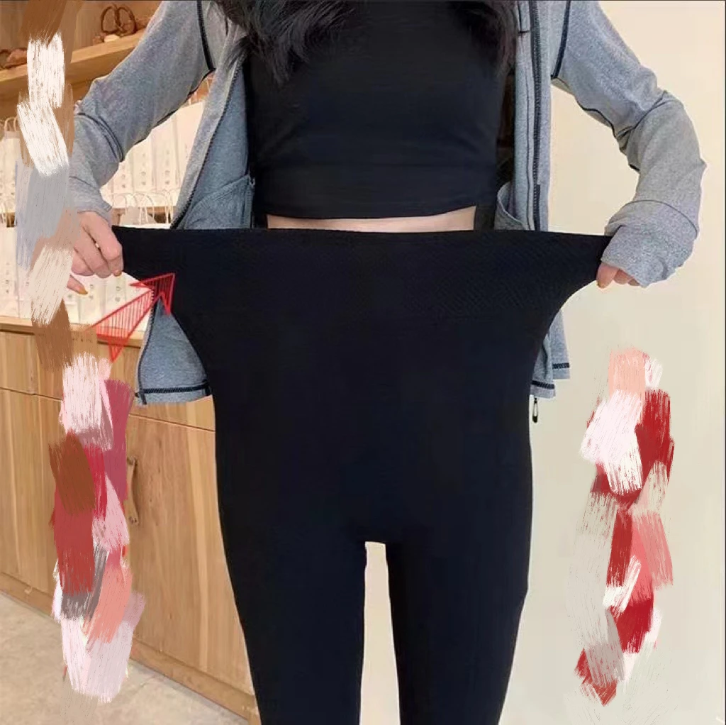 【二姐大码】lu加绒玉米裤   高腰高弹玉米打底裤（拍一发二）