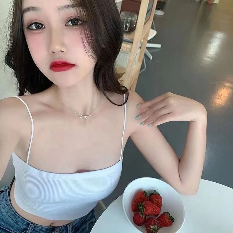 2023春夏细带吊带背心打底衫内搭ins外穿无钢圈设计感抹胸女性感