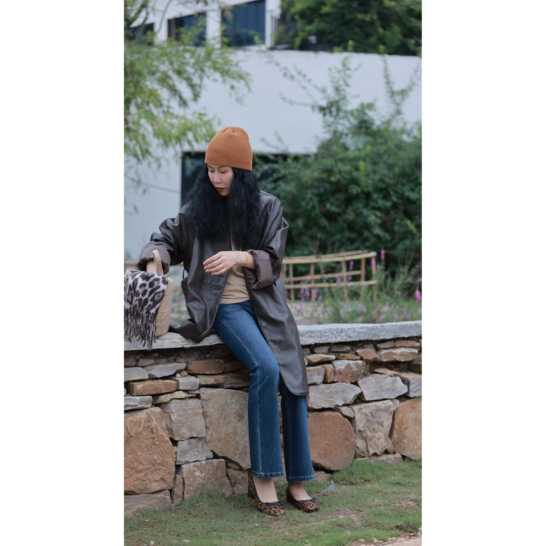 高腰显瘦四面弹牛仔微喇裤