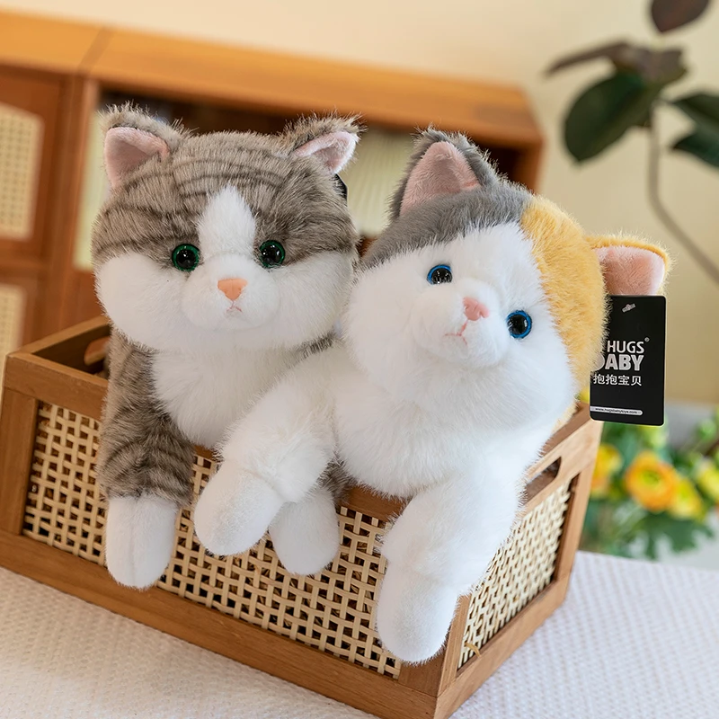 正版趴趴猫系列毛绒公仔可爱仿真猫咪玩偶儿童睡觉抱枕布娃娃礼物