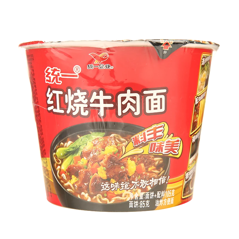 统一桶装红烧牛肉面 105g