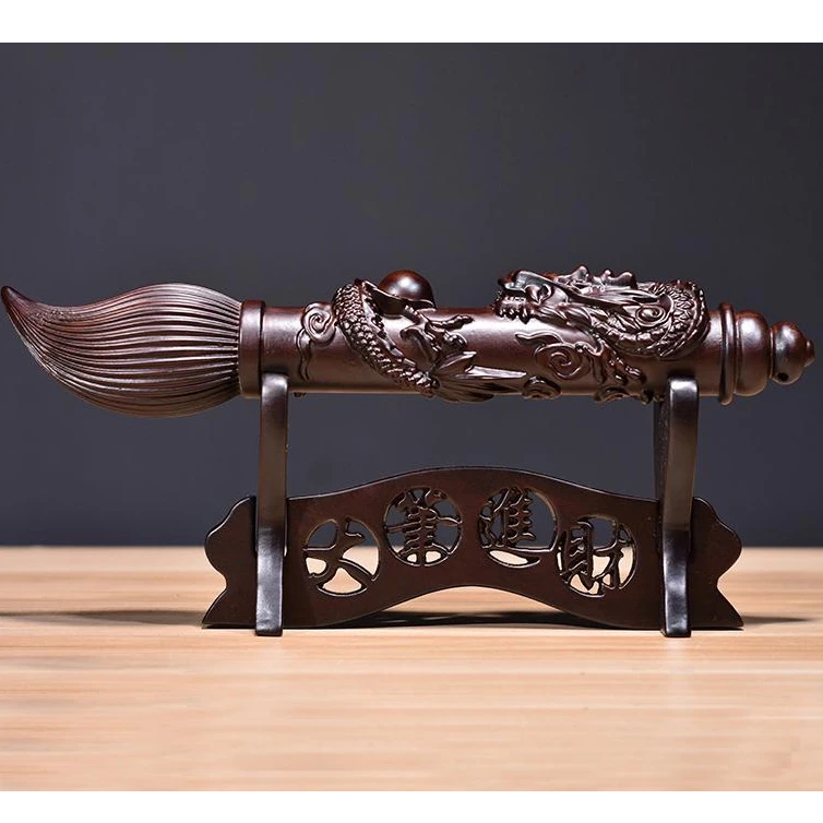 YB-新号专属-黑檀大笔进财摆件大笔家居客厅公司装饰50CM