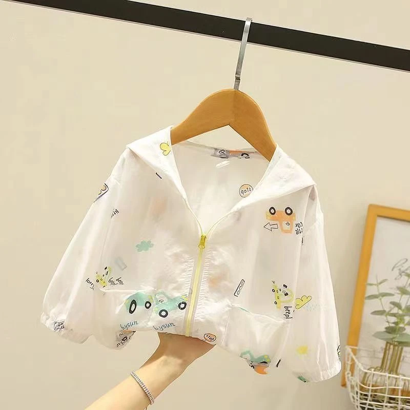 儿童夏季婴儿男女宝宝轻薄防晒服夏装冰丝外套中小童透气空调衫