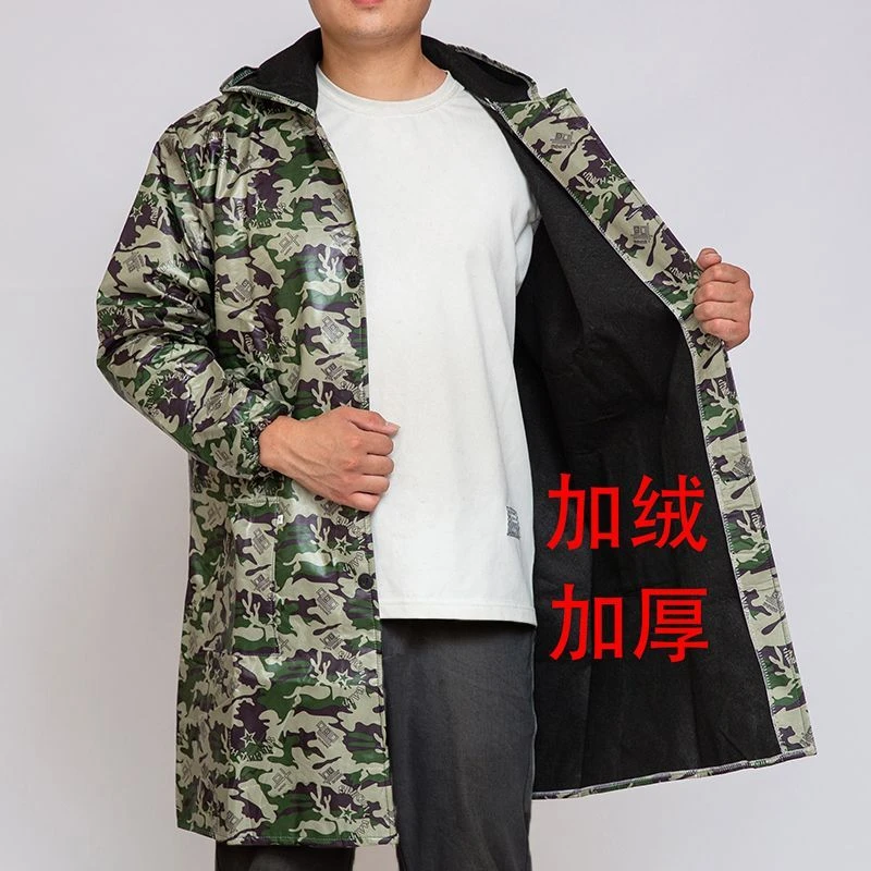 加绒加厚罩衣防水男士男款迷彩工作服女防寒带长袖户外耐磨秋冬季