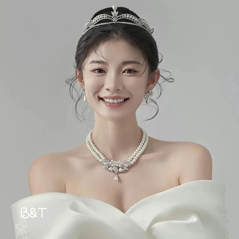 锌合金莫桑石婚庆饰品 6010新娘减龄百搭气质皇冠