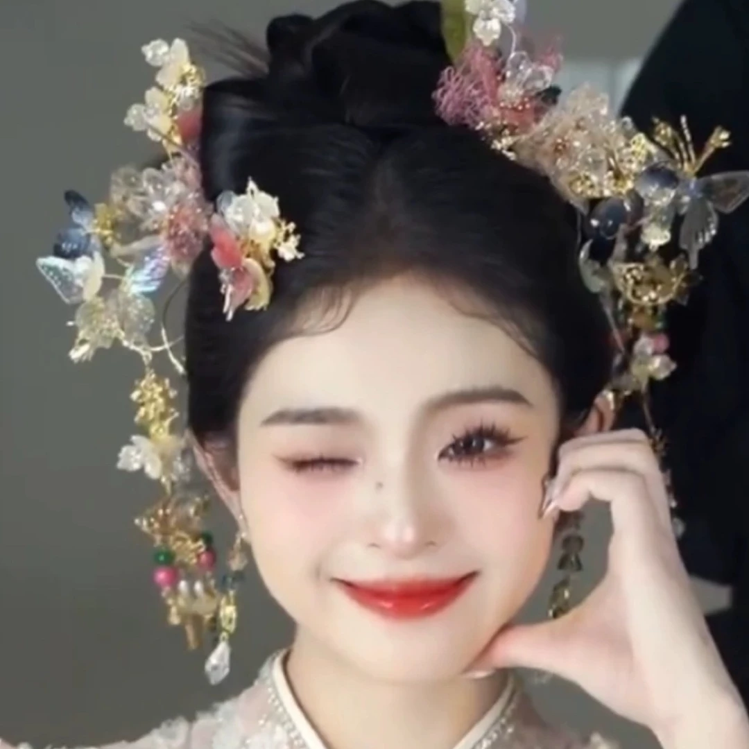 8441莎莎婚嫁饰品古风结婚大气复古新中式簪子新娘婚礼国风步摇