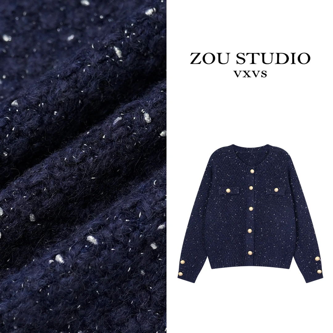 ZOU STUDIO {VXVS} 曼城旧事 新款百搭设计感粗花外套35218