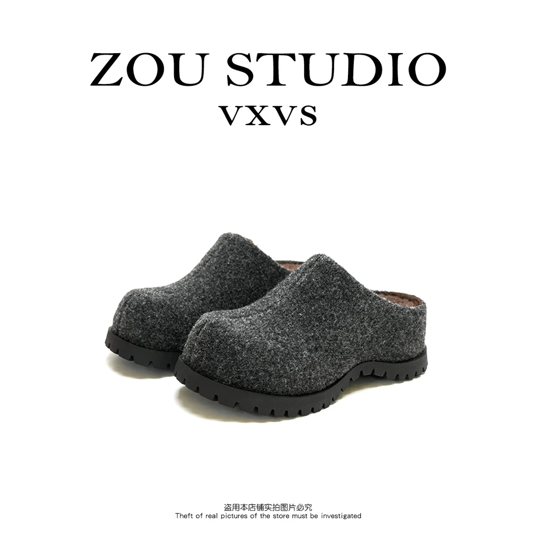 ZOU STUDIO {VXVS} 大头半拖 ins款百搭勃肯厚底半拖鞋N81