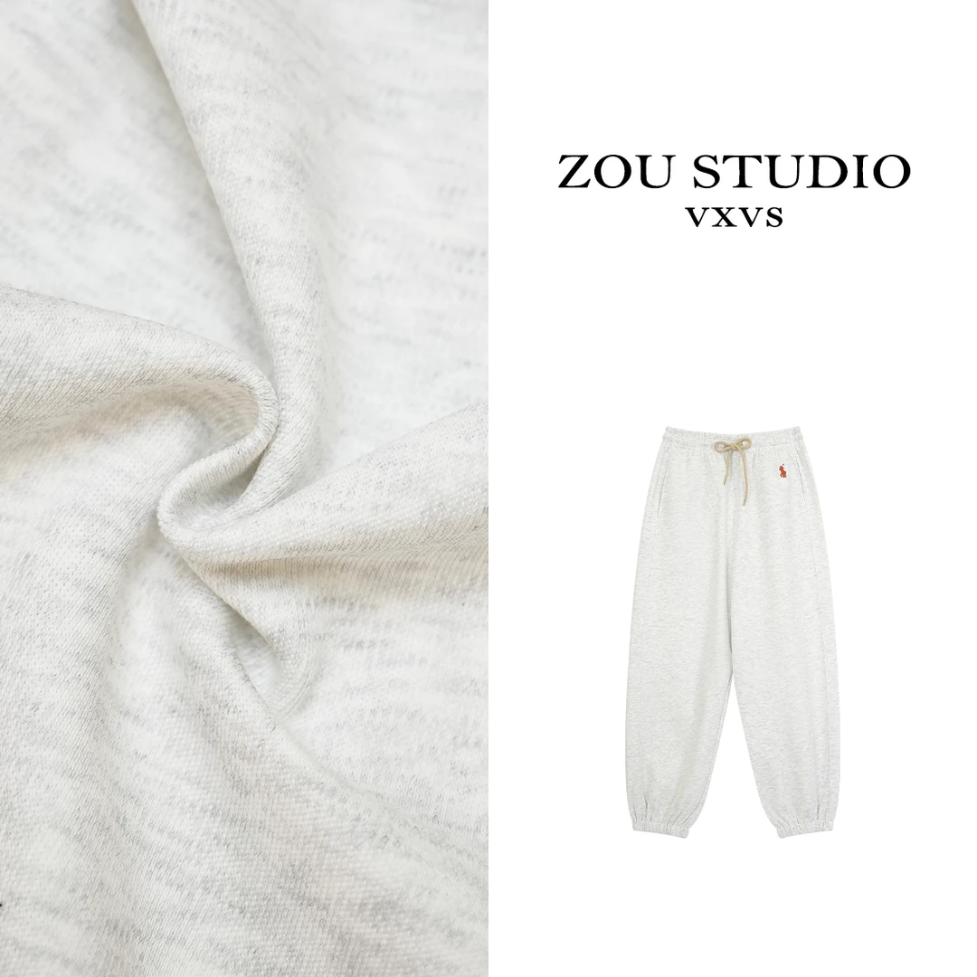 ZOU STUDIO {VXVS}  小马休闲裤 百搭显瘦舒适红小马休闲裤3817