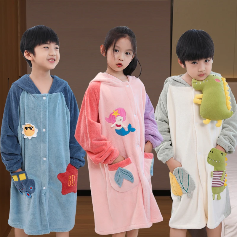 睡衣亲子浴袍女冬季成人冬款浴巾式大衣儿童宝宝洗澡吸水速干新款