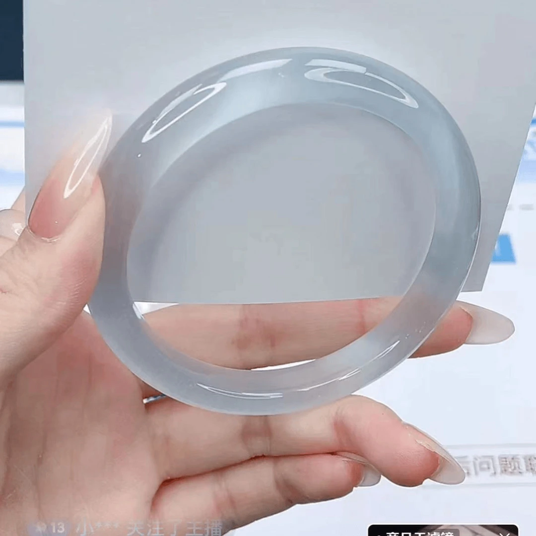 手镯 冰冰蓝时尚显白手镯气质款宽条  57圈口