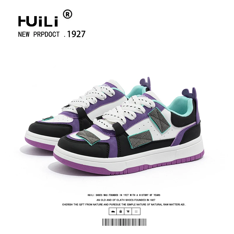 Warrior/回力男板鞋2023新款男款潮流拼色鞋子春季百搭低帮运动鞋