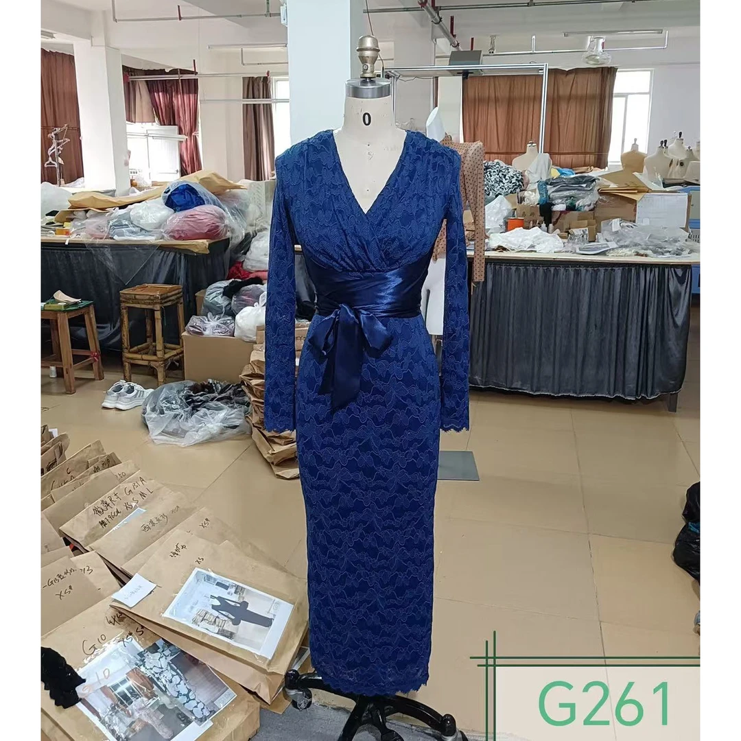 美人鱼【黑茉莉】长袖包臀高弹绑带收腰包臀连衣裙