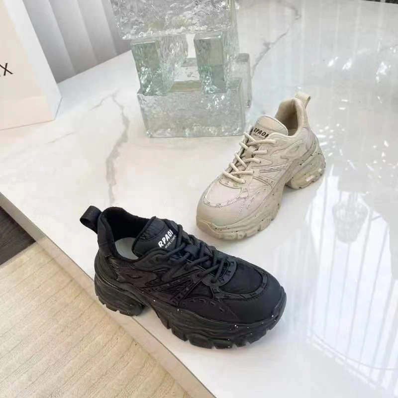 2912爆款牛皮厚底超轻老爹鞋舒适百搭洋气款