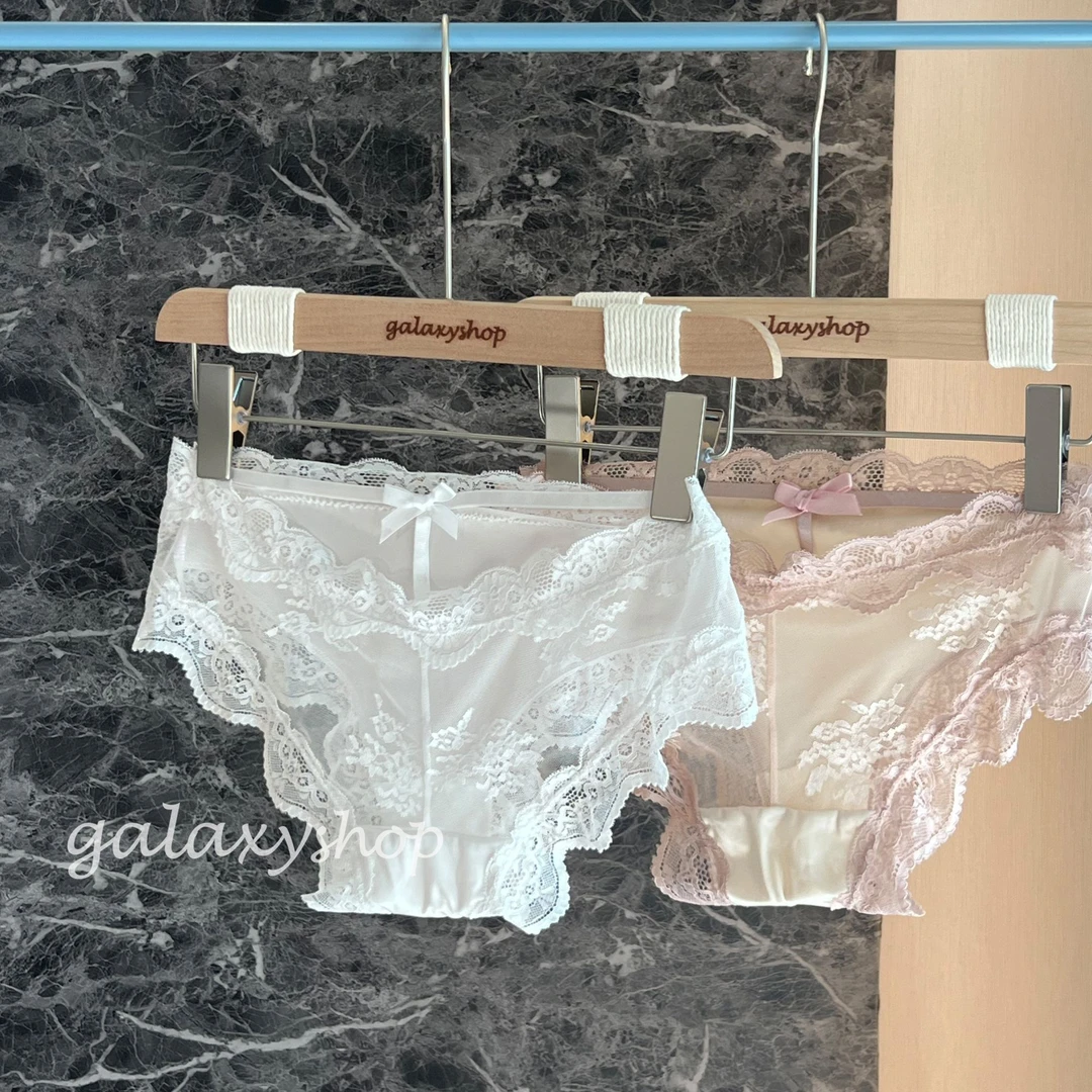 galaxyshop·蝴蝶结蕾丝*拼接撞色透气少女三角裤内裤