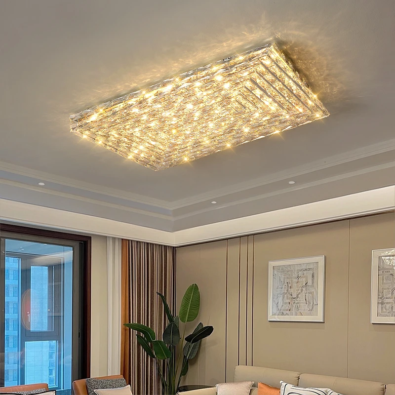 星的光意式轻奢水晶客厅灯现代简约吸顶灯创意高端大气卧室房间灯