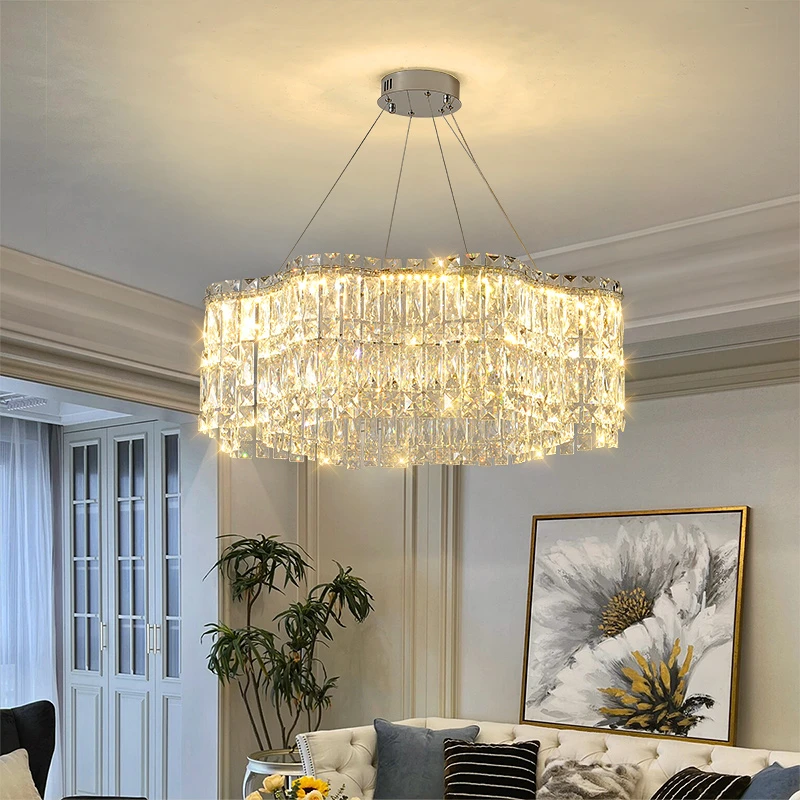 2025年新款轻奢客厅灯法式浪漫水晶吊灯餐厅卧室主灯时尚大气灯具