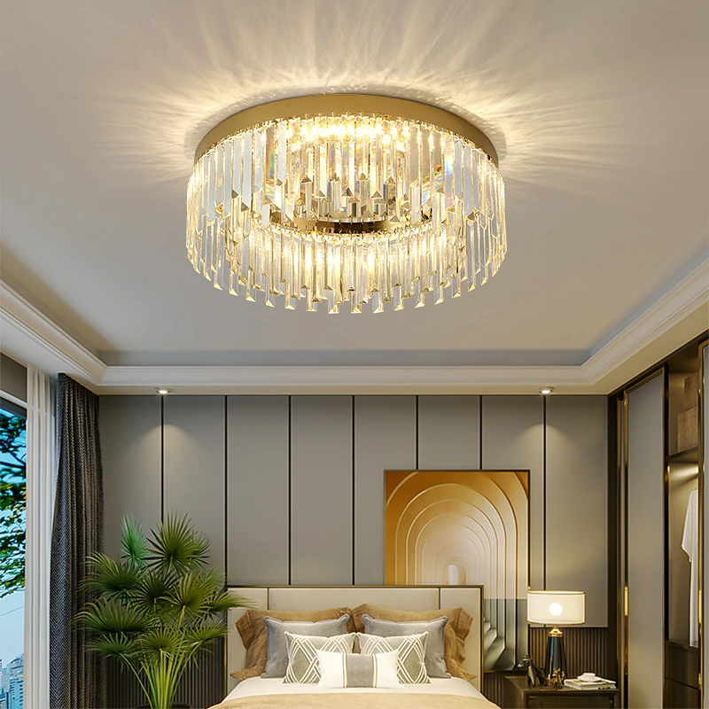 轻奢豪华水晶客厅大灯吸顶灯饰2025新款主卧室吊灯具现代简约大气