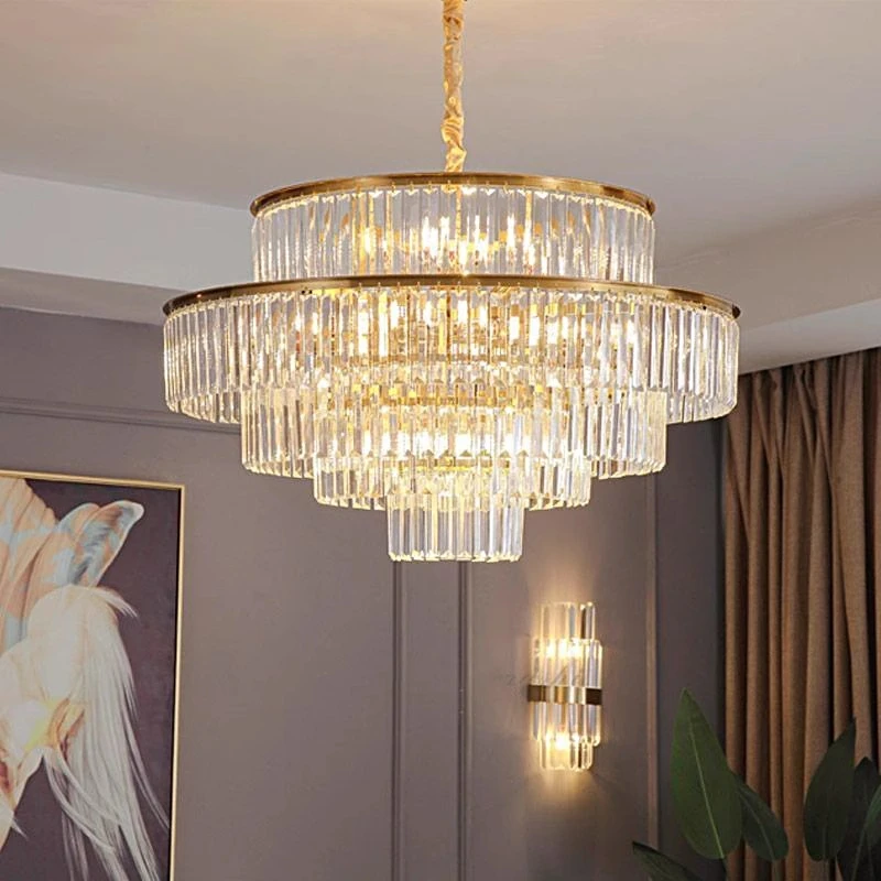 轻奢大气主客厅灯吊灯水晶灯后现代简约奢华高档餐厅卧室全屋灯具