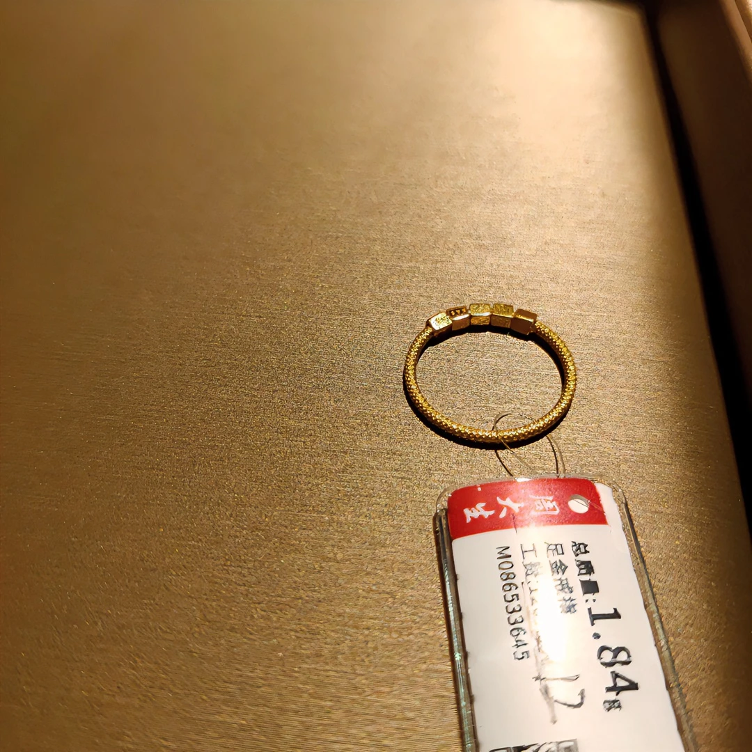 Chow Tai Seng/周大生足金999小方糖戒指固时尚百搭礼物生日情侣1