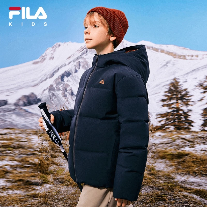 【双面可穿】FILA斐乐儿童男童亲子斐护科技羽绒服K11B443910P