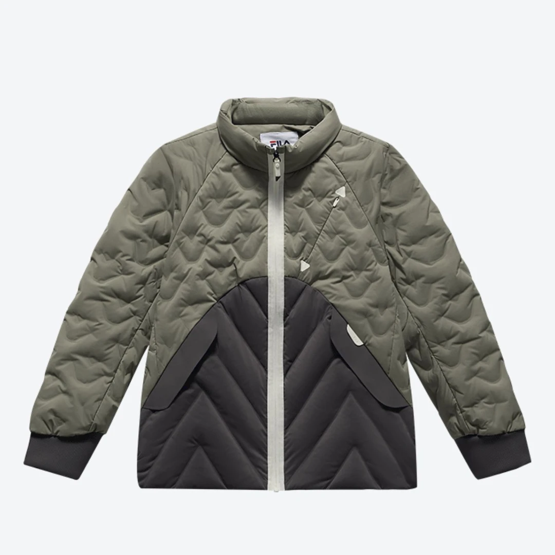 FILA/斐乐童装男大童羽绒服24冬新款保暖运动轻薄外套K12B443945F