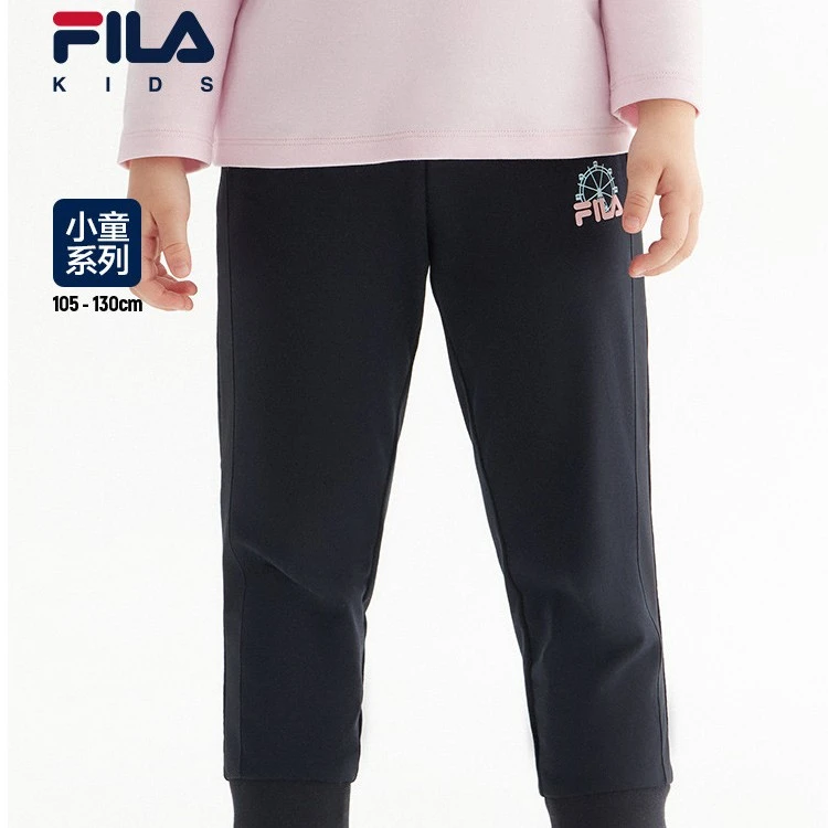 FILA斐乐童装儿童新品女小童休闲弹力长裤儿童运动裤K11G312604F