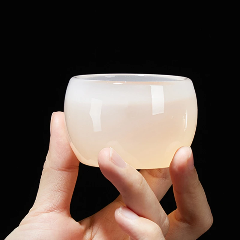 杯单个玉瓷茶杯罗汉杯家用办公室品茗杯个人专用泡茶主人杯子小茶