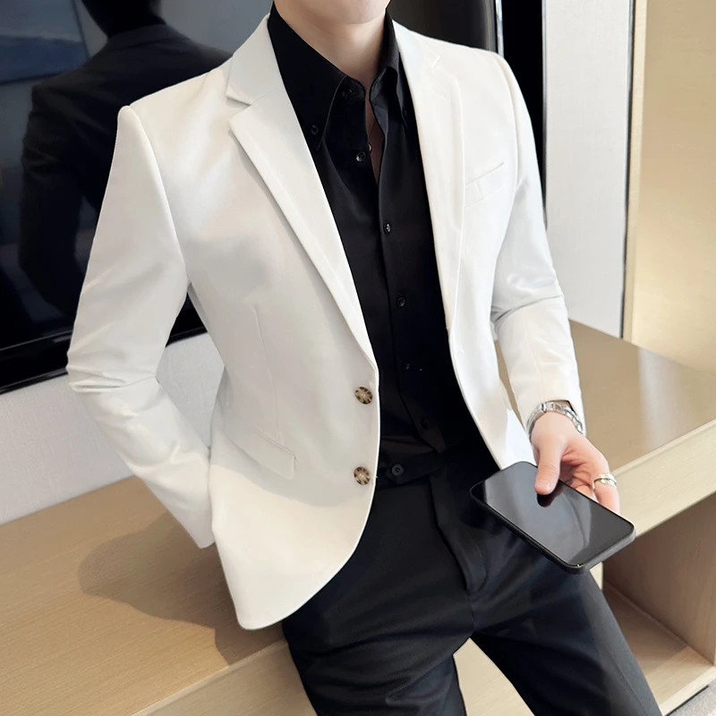 休闲小西装外套男士春秋款2024新款英伦风单西高级感痞帅西服上衣