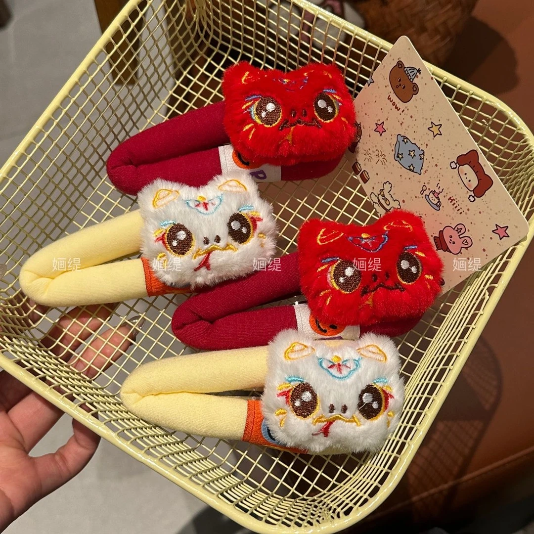 新年可爱少女发夹蛇年本命年侧边BB夹转运红色ins刘海夹百搭发卡