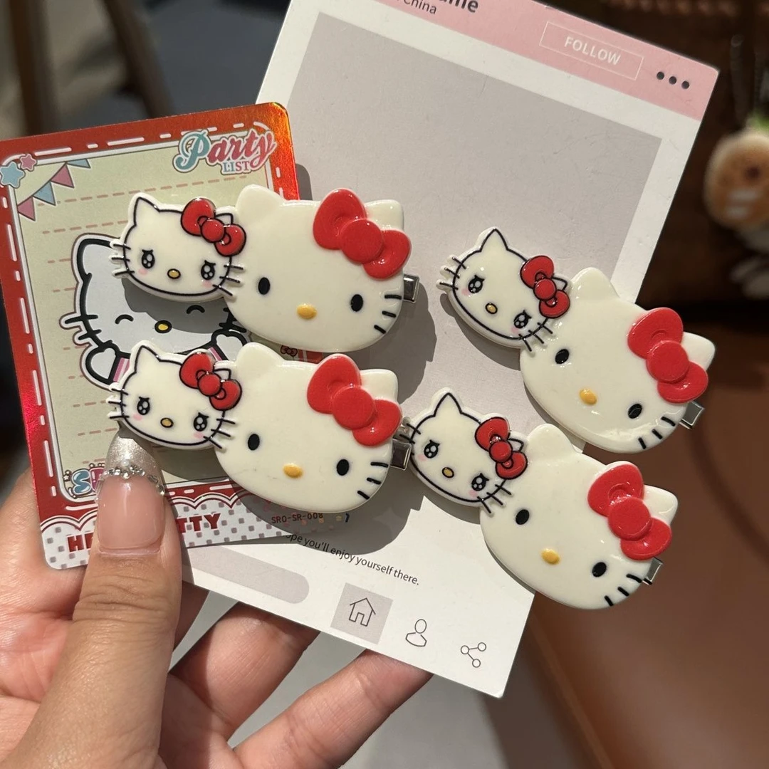 甜美少女KT猫发夹可爱表情猫咪侧边鸭嘴夹网红ins风百搭刘海夹