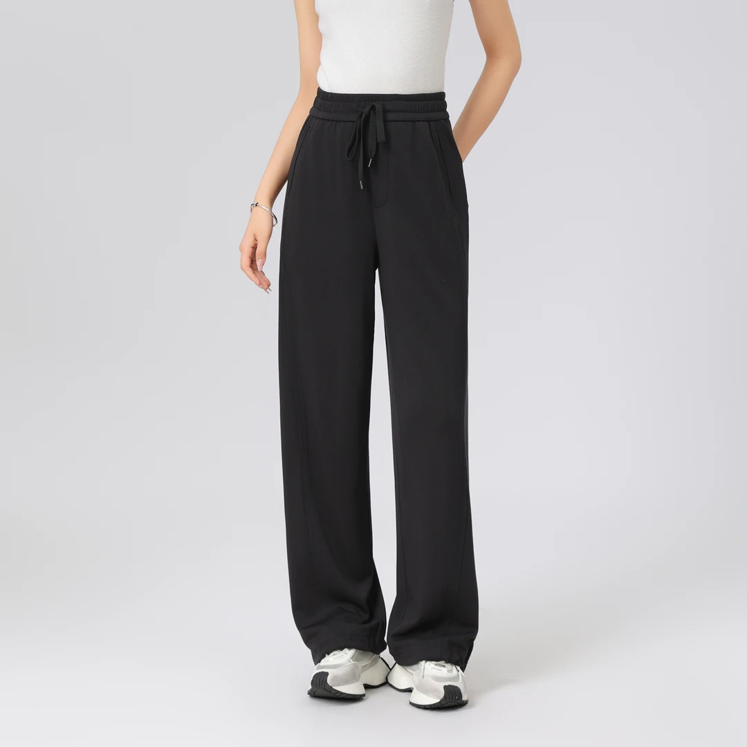 AMASS/阿玛施新款垂感直筒裤宽松冬季百搭阔腿裤休闲裤女5100515