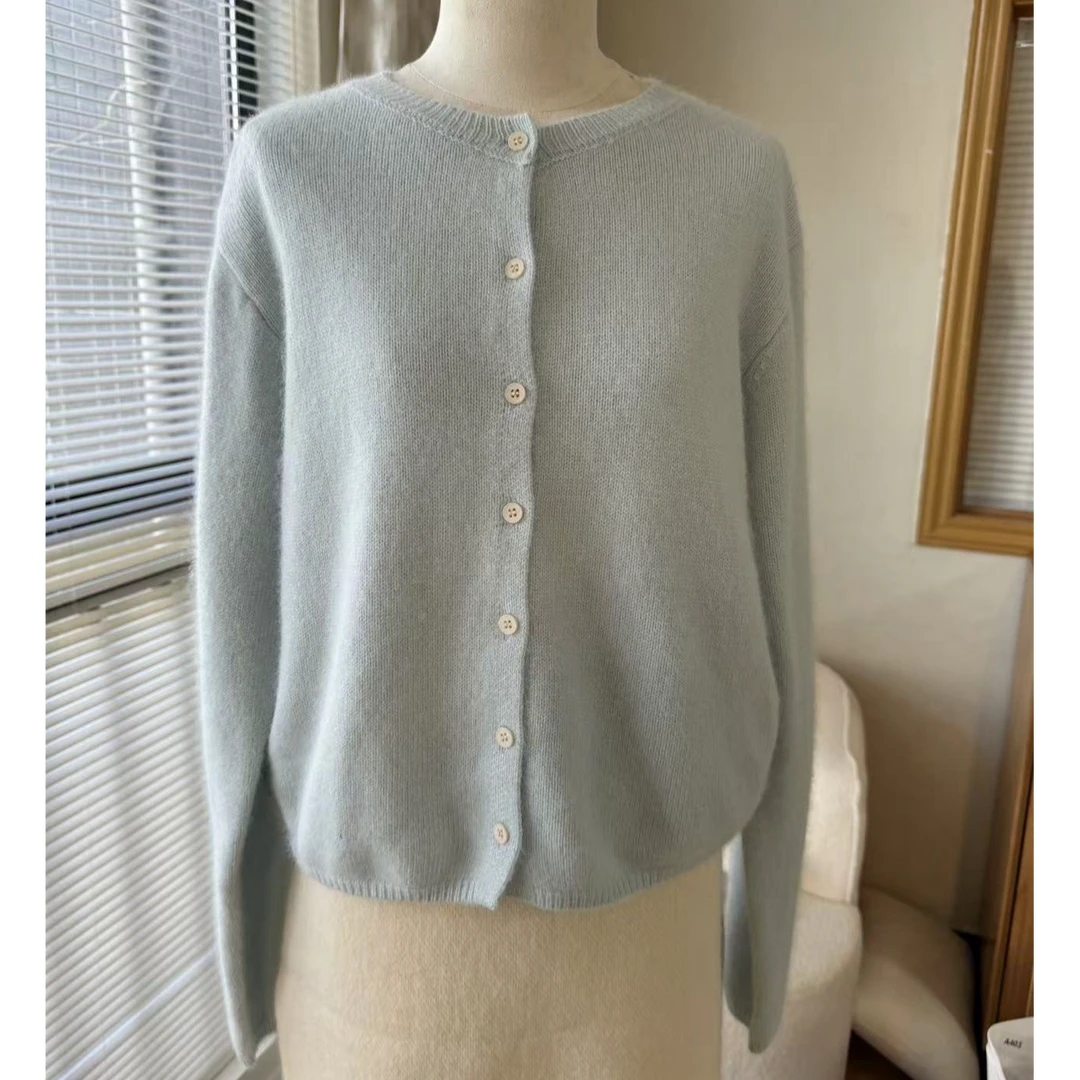 2485新款针织开衫气质长袖短款时尚百搭简约宽松纯色秋冬秋冬