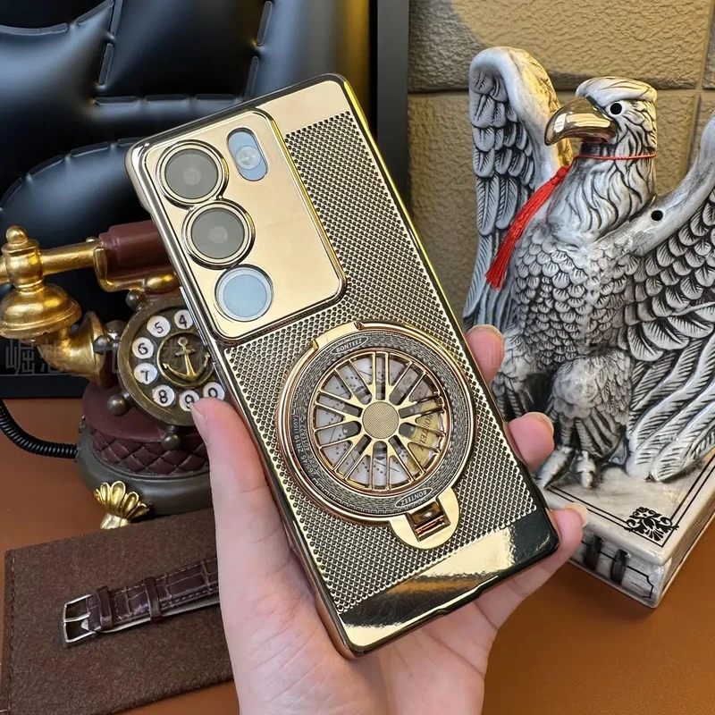 适用VIVOS17【解压支架 自带镜头膜】高清镜头膜散热防摔壳