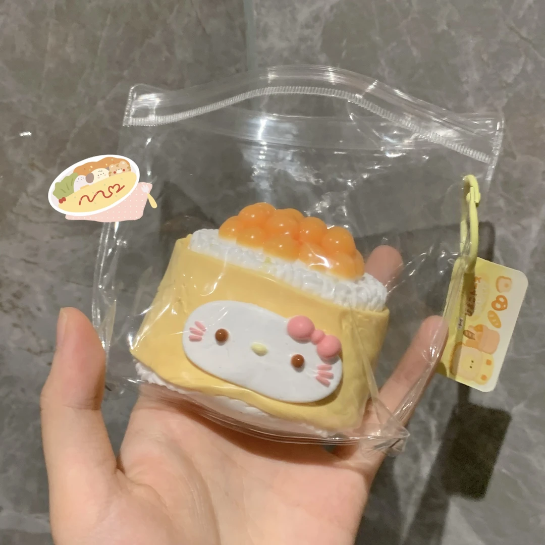 〖水泥感.kitty鱼子酱寿司〗解压硅胶捏捏乐·默认瑕疵